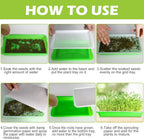 EBaokuup 10Pcs Seed Sprouter Tray with Drain Holes - BPA Free Seed Garden Plant Germination Propagation Trays, Soil-Free Wheatgrass Tray Sprouter Microgreens Growing Kit with Germinating Paper