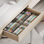 Desk Drawer Organizer Tray, Office Drawer Organizer, Workspace Organizers, Suitable for Tools, Pencils, Office Supplies Storage (Black)