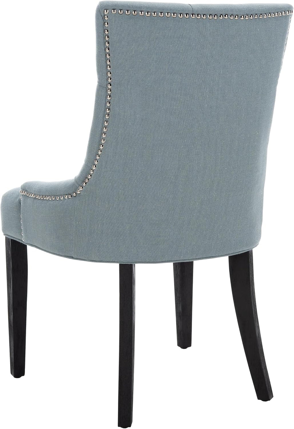 SAFAVIEH Home Collection - Abby Sky Blue Upholstered Dining Chair, Button Tufted Back, Nailhead Trim, Classic Accent Chair (MCR4701N)