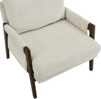 Roundhill Furniture Kelly Mid-Century Modern Accent Armchair, White