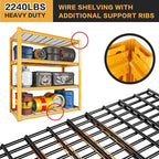 REIBII 40" W Garage Shelving 2240 LBS Storage Shelves Adjustable Heavy Duty Shelving 4 Tier Metal Shelves for Storage 59.5"H Metal Shelf for Pantry Basement Warehouse 40"W × 19.5"D × 59.5"H, 4 Pack