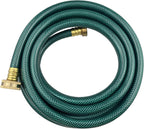 PVC Garden Hose 1/2 Inch Green Heavy Duty Water Hose with Solid Brass Fittings,No Leaking, Flexible,for outdoors,Lawns,Patio (15 FT, Green, Brass Fittings)
