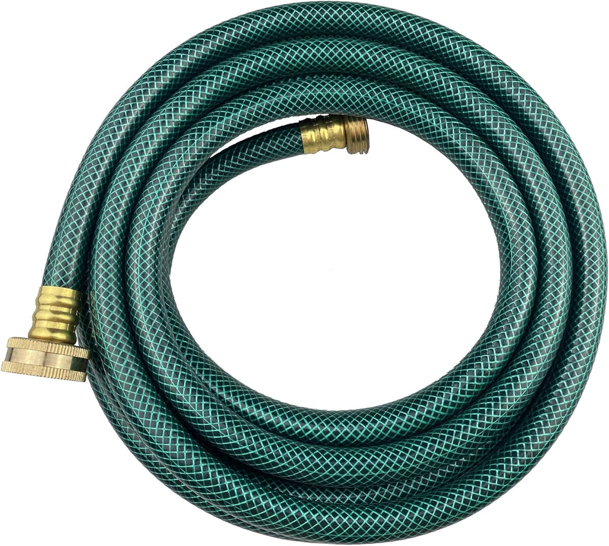 PVC Garden Hose 1/2 Inch Green Heavy Duty Water Hose with Solid Brass Fittings,No Leaking, Flexible,for outdoors,Lawns,Patio (15 FT, Green, Brass Fittings)