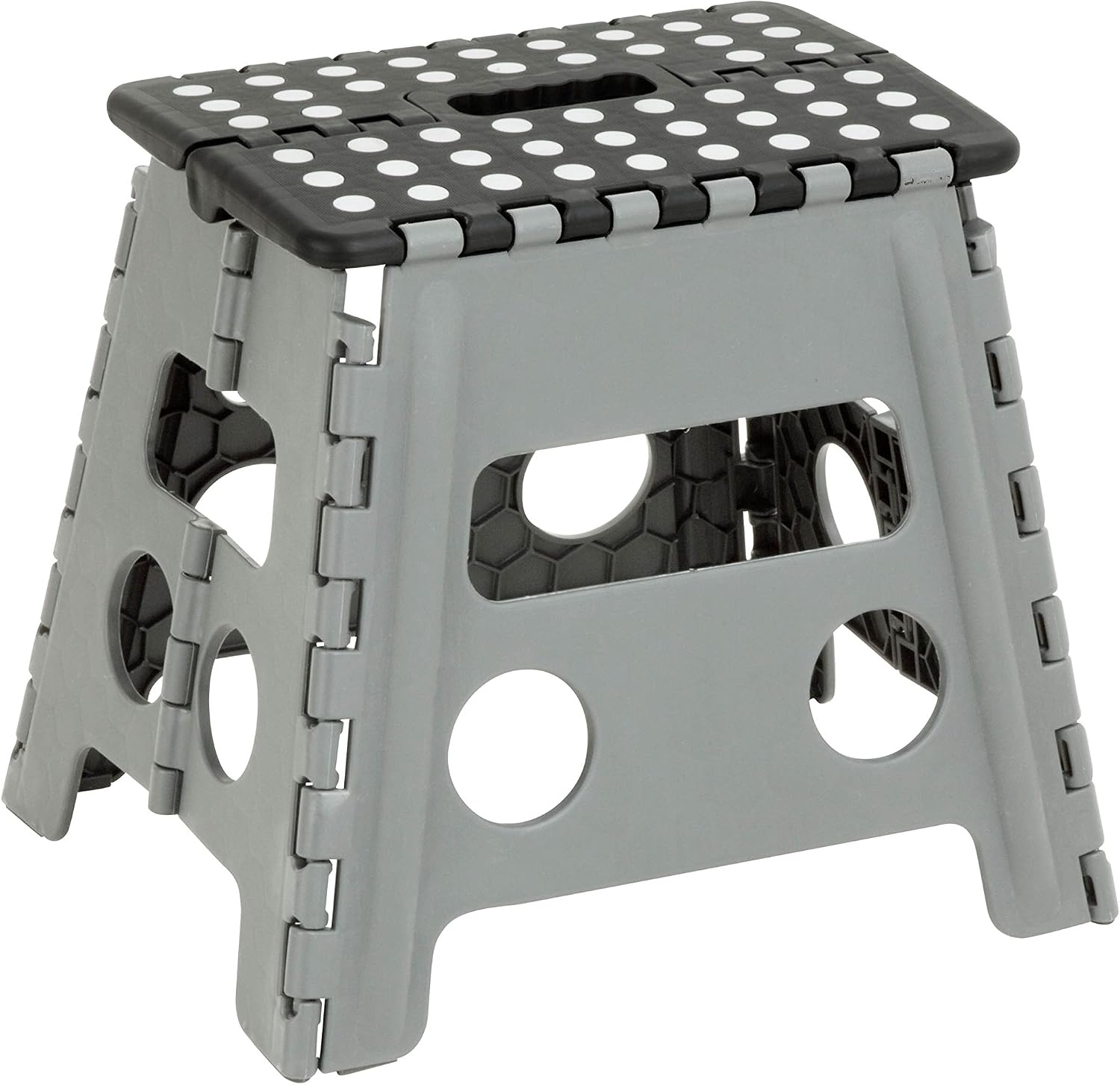 Honey-Can-Do TBL-02977 Folding Step Stool with Anti-Slip Surface, 12.8-Inch,Multicolor, 300 lbs