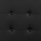 EMMA + OLIVER Black King Button Tufted Headboard