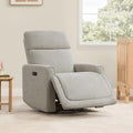 CHITA Power Swivel Glider Recliner Chair with Power Headrest, Light Grey