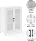 Crosley Furniture Milo Stackable Pantry Storage Cabinet with Shelves, Kitchen, Dining, or Laundry Room, White