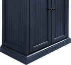 Crosley Furniture Seaside Coastal Pantry Storage Cabinet with Shelves, Kitchen, Dining, or Laundry Room, Distressed Navy