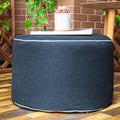 Outdoor Ottomans for Patio Pouf Waterproof Fade-Resistant Ottoman Foot Rest for Outdoor - Ottoman Chair Filled with High-Density All-in-One Foam, 20" D x 14" H Inches (Navy Blue, Round)