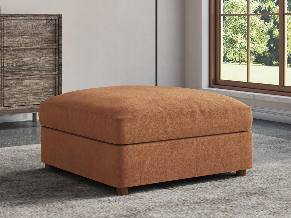 EASE MOOSE Ottoman Module for Chenille Modular Sectional Sofa, Sectional Couch Ottoman,Brown