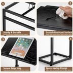 facka C Shaped TV Tray Table, Adjustable Height & 0-60° Tilt for Couch