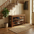 Shoe Rack Bench with Lift-Top Storage,3-Tier Shoe Storage Bench with Wooden Seat,550lbs Heavy Duty Entryway Bench for Hallway,Foyer,Front Door,Closet,Shoe Organizer Bench,39.4"