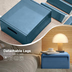 Colorful ABS Plastic Nightstand Detachable Storage Side Table Stool | Tool-Free Assembly, Eco-Friendly Plastic, Detachable Legs, 230 Lbs Load, Bedroom, Living Room, Bathroom, Outdoor & Pool Use