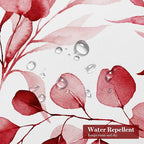 MitoVilla Red Spring Floral Shower Curtain, Modern Plants Botanical Fabric Cloth Shower Curtains for Chic Elegant Bathroom Decor, Summer Watercolor Eucalyptus Leaf, 72x72