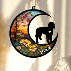 Personalized Dog Memorial, Custom Name Labradoodle Dog Christmas Ornament with Name, Custom Breeds, Pet Loss Light Catcher, Gifts for Lovers Loss of Pet Sympathy on Mothers Day Christmas