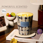 HomeLights Scented Candles for Women & Men, 34oz Candle Jars Aromatherapy 3-Wick Candle, Ideal for Rustic Modern Home Decor and Gifts, Blueberry Cheesecake