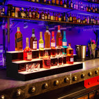 60" 3-Tier LED Lighted Liquor Bottle Shelf,Backlit Bar Display with Remote & App Control, 16 Color Options, 4 Modes & 1-8 Hour Timer, Modern Shelving Unit for Home Bars, Restaurants & Nightclubs, Plug
