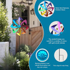 Wind Spinners Outdoor, 10 inch Wind Sculptures & Spinners, Metal Kinetic Wind Spinner, Decorative Pinwheels Large Wind Spinners for Yard and Garden Decor,Rainbow