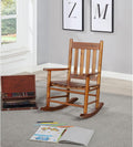 Golden Brown Slat Back Youth Rocking Chair