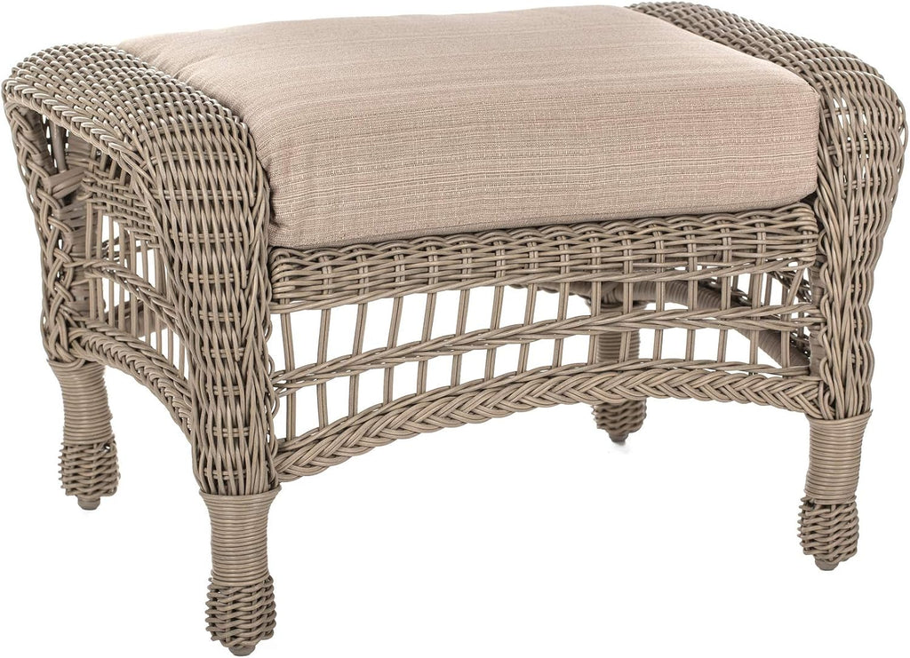W Unlimited Saturn Collection Outdoor Garden Patio Ottoman Light Brown