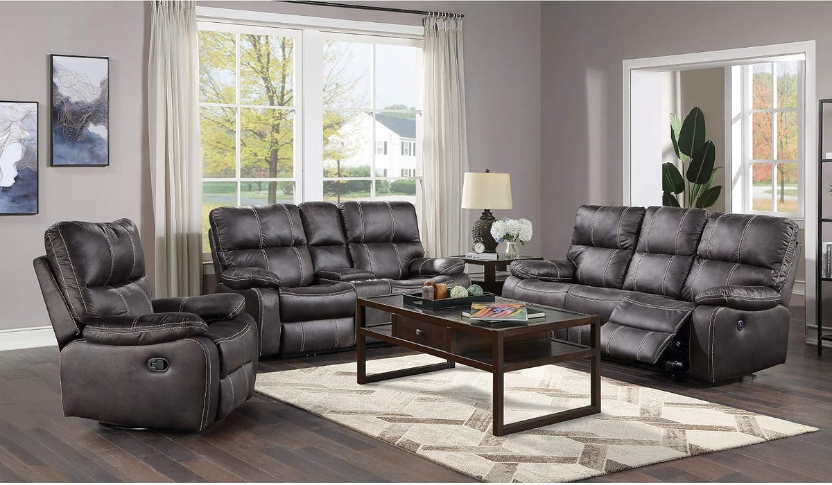Wallace & Bay Hooper Swivel Recliner Glider, Dark Gray