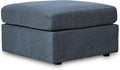 Signature Design by Ashley Modmax Oversized Accent Ottoman, Washable Stain Resistant Cover, Polyester, Engineered Wood, Wood, and Foam Construction, Flexible Modular Seating, 32" Square, Ink Blue