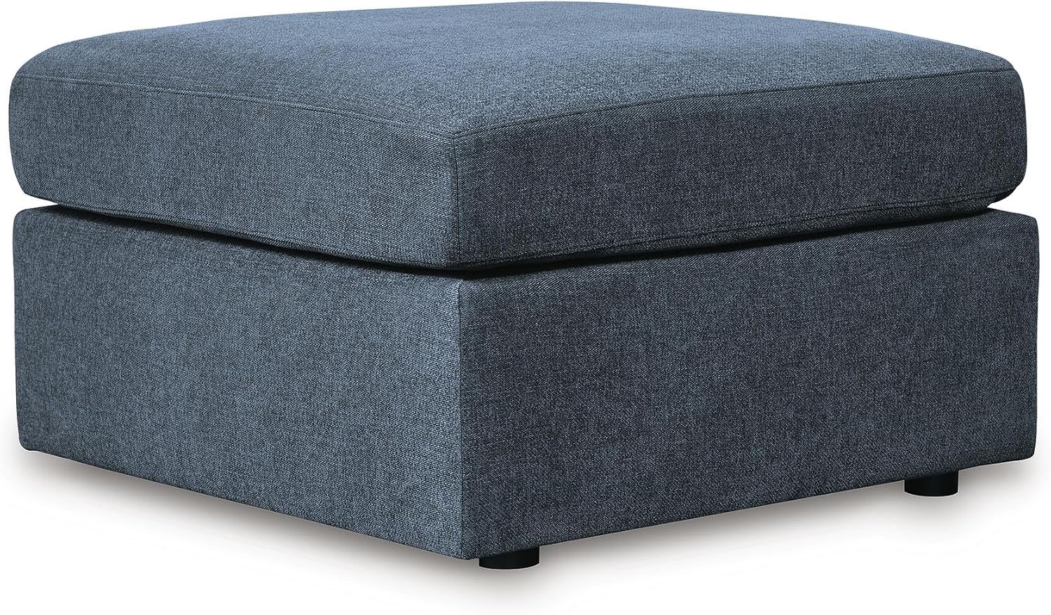 Signature Design by Ashley Modmax Oversized Accent Ottoman, Washable Stain Resistant Cover, Polyester, Engineered Wood, Wood, and Foam Construction, Flexible Modular Seating, 32" Square, Ink Blue