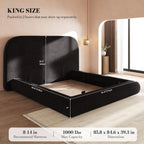 YITAHOME King Size Bed Frame,Soft Cloud Bed with Footboard, Rounded Corners