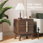 JOINICE Mid Century Modern Night Stand Set of 2 for Bedroom, Walnut