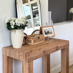 Mobili Fiver, First, Extendable Console Table 17.7(120) x35.4 in, Rustic Oak, for 4-14 People, Space-Saving Dining Table, Italian Furniture