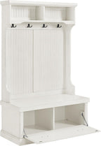 Crosley Furniture Seaside Kitchen Storage Bundle - Pantry Cabinet and Hall Tree Bench