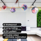 10 Pack Sublimation Wind Spinner Blanks 6 Inch Wind Spinners Sublimation Blanks 3D Aluminum Metal Wind Spinners for Yard and Garden Indoor Outdoor Window Porch Decoration Round (10 Pcs 6 Inch)