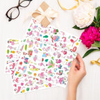 Flamingo Tropical Bird Stickers 840 Count Tropical Pink Bird Animal Stickers for Jungle Safari Animal Birthday Invitations Envelopes Summer Party Goodie Gifts Bags Decor Class Rewards