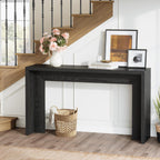 Tribesigns 55-Inch Farmhouse Console Table, Wooden Couch Table Behind Sofa with Storage, Narrow Long Entryway Hallway Table for Living Room, Entrance (Black)