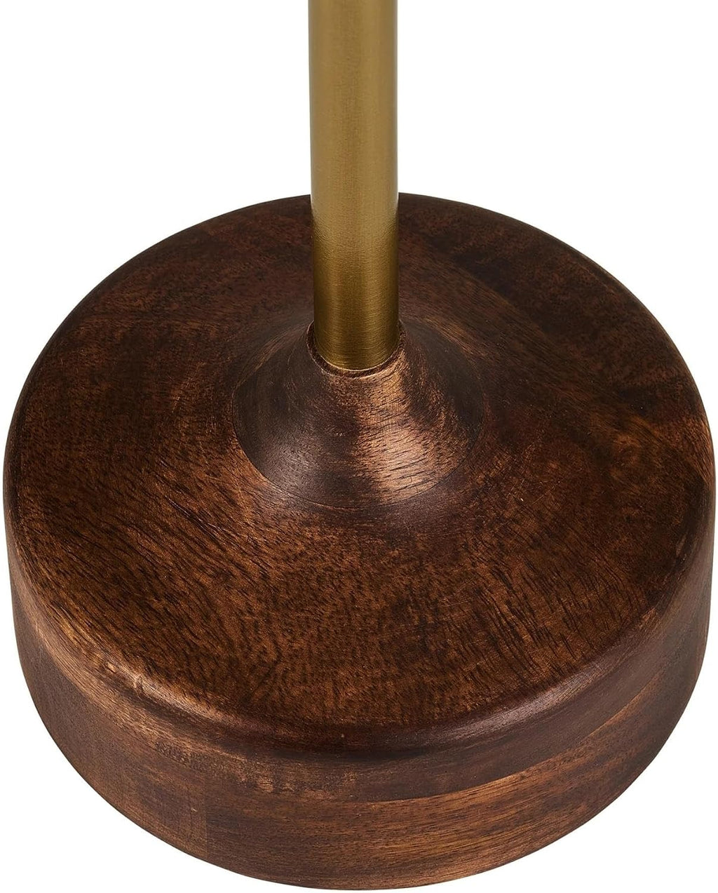 Round Accent Drink Table, Crafted with Genuine Marble Tabletop, Brass Support Frame and Solid Wood Base with Ready-to-Use Design(Single-White)