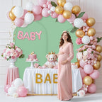7.2FT Wedding Arch Covers Arch Backdrop Cover Arch Stand Covers Set Arch Cover Spandex Fabric Stretchy Backdrop for Wedding Birthday Party Decoration Baby Shower (Mint Green)