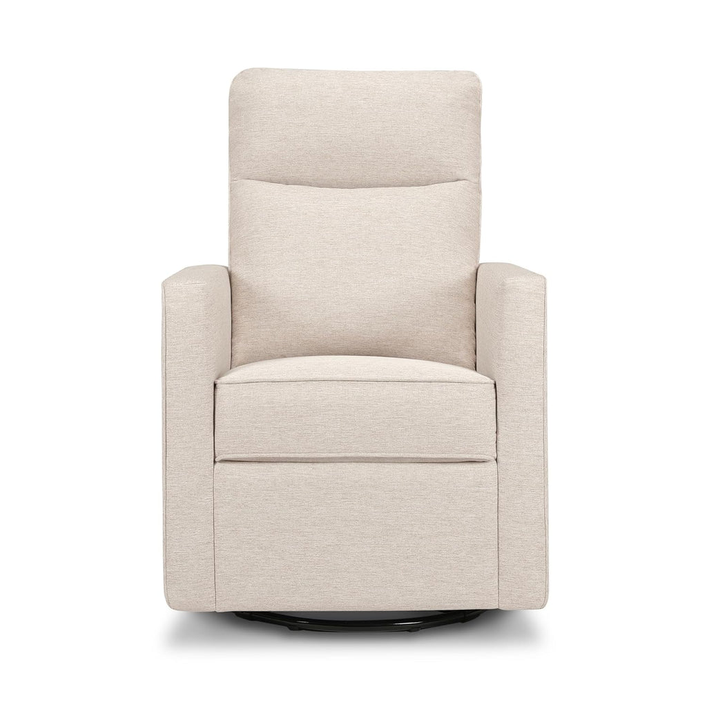 Davinci Gabby Pillowback Swivel Glider in Beach, Greenguard Gold & CertiPUR-US Certified
