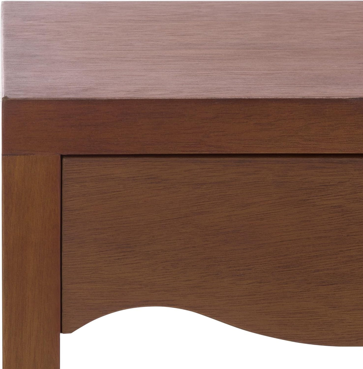 SAFAVIEH Home Collection - Kannie Dark Oak Accent Table, 1 Drawer Side Table, Scalloped Apron Detail, Fully Assembled (ACC6614A)
