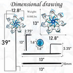 Dolphin Wind Spinners Garden Stake, 39" Metal Dolphins Wind Spinner Outdoor Decorations- Outside Lawn Stake Wind Sculptures for Yard Patio,Lawn & Garden Art Decor