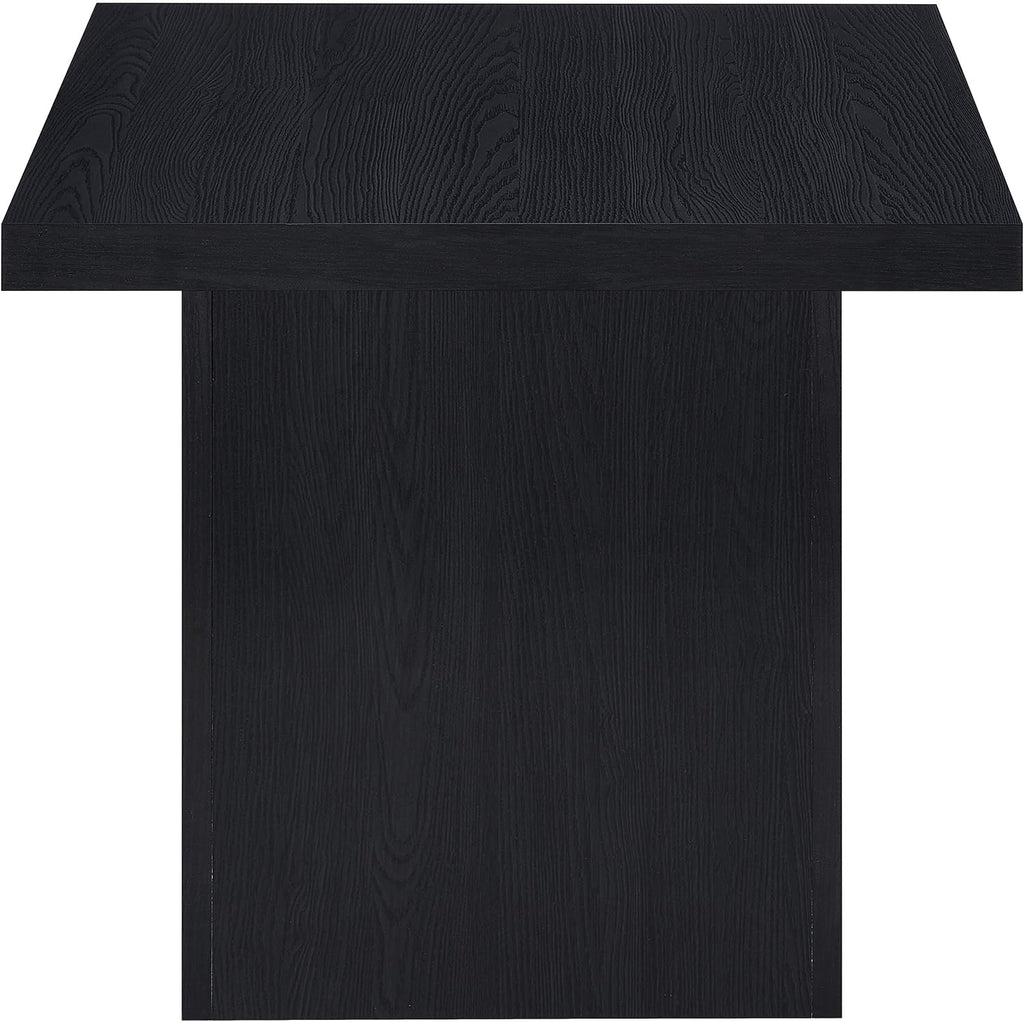 Coaster Home Furnishings - Devar - Wood - Square End Table with Thick Top, Plinth Base, and Blocky Frame - Living Room - 23.5-Inch - Black - 706277