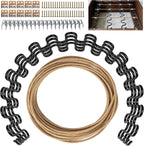 25" Couch Spring Repair Kit, 4Pack Upholstery Spring Seat Repair | for Fixing Sagging Sofa Recliner, 236” Stay Wire/ 4P Springs/ 10P Clips/ 20P Stay Wire Clips/ 40P Nails