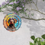 German Shorthaired Pointer Dog Wind Spinners Outdoor Dog Memorial Gifts, 3D Metal Kinetic Hanging Garden Wind Spinner, Spinner Decor, Wind Sculptures for Outdoor & Indoor, Window, Yard Decor (GSP 1)