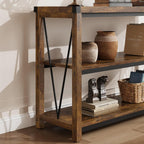 Garvee Farmhouse Console Table, 47 in Narrow Long Entryway Table with Storage, 3 Tier Wood Console Table for Living Room, Skinny Sofa Tables Behind Couch, Rustic Hallway Table for Entryway
