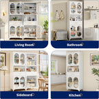 Kitchen Pantry Storage Cabinet (White, 75" H)