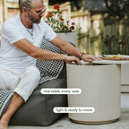 Veradek Cooler Side Table - Outdoor Cooler Table and Ice Chest | Features a Swivel-Top Lid That Keeps Drinks Cool for Up to 12 Hours, Perfect for Porch, Poolside, or Patio Use