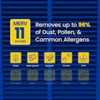 AprilAire 410 Replacement Filter for AprilAire Whole House Air Purifiers - MERV 11, Clean Air & Dust, 16x25x4 Air Filter (Pack of 4)