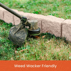 Beuta Landscape Edging | Garden Edging Border | Faux Stone Blocks for Lawn Edging, Flower Beds & Yard Edging– 10 Pack | Each Section Has 6 Blocks 48" L x 4" W x 6.5" H | 20 Spikes | Cobblestone