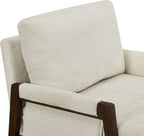 Roundhill Furniture Kelly Mid-Century Modern Accent Armchair, White
