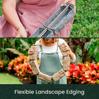 Beuta Landscape Edging | Garden Edging Border | Faux Stone Bricks for Lawn Edging, Flower beds, Pathways & Yard Edging– 1 Pack | Each Section Has 6 Bricks 48" L x 4" W x 2.25" H | 3 Spikes |Sandstone