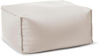 Gouchee Home Chamonix Outdoor/Indoor Ottoman Pouf Multi-Function Lounger Stool Footrest with Filling Beige